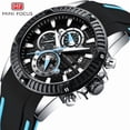 thumbnail image 2 of Mens Watches Military Sports Watch (Chronograph/Waterproof/Luminous/Calendar) Silicon Band Quartz Watch for Men, 2 of 7