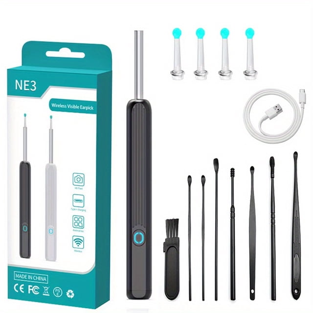 Ear Wax Removal Tool With 5pcs Ear Scoop And 8pcs Ear Digging Tools, Ear Cleaner With Camera, Earwax Removal Tool With 1080P, Rechargeable Earwax Removal Tool For Kids Adults