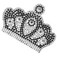 thumbnail image 4 of Miangastore Black Rhinestone Crown Applique Iron On Patch for DIY Use Resin Material Easy to Apply, 4 of 9