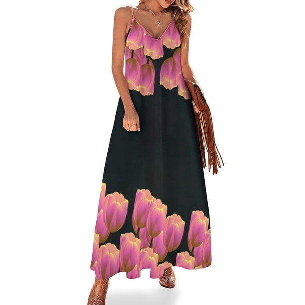 Nuevo vestido sin mangas HAPPY FAMILY vestidos de cumpleaños para mujeres vestido morado