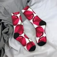 thumbnail image 5 of Hirioo Tulips Flowers Pattern Adult Middle Tube Socks Breathable Sock Non-Pilling,Contrasting Color Design, 5 of 6