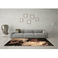 thumbnail image 3 of Ahgly Company Indoor Round Oriental Brown Industrial Area Rugs, 6' Round, 3 of 4