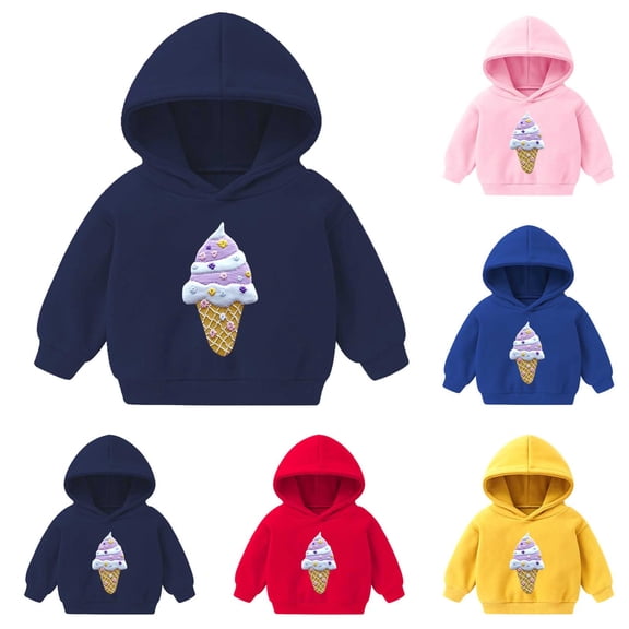 Avtoify Girls Hoodies Casual, Toddler Girls Fall Clothes, toddler Boys and Girls Hooded Sweatshirt Children's Casual Heart Print Hoodie Gift