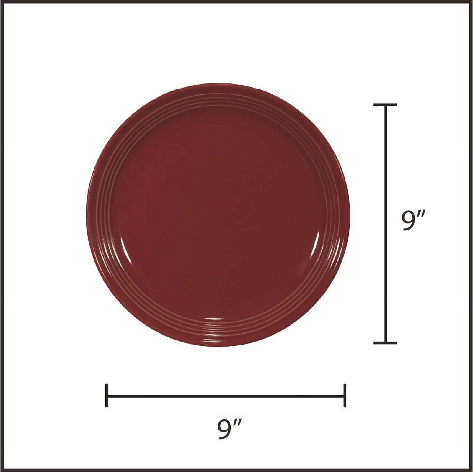 (3 pack) Mainstays Chiara Round Stoneware Red Salad Plate