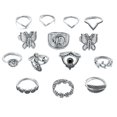 thumbnail image 5 of Conjunto de anillos Conjunto de anillos de mariposa con personalidad de tendencia Conjunto de anillos combinados Juego de 12 piezas ER, 5 of 5