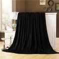 thumbnail image 5 of SHENGXINY Black Blanket Clearance Decorative Ultra Soft Plush Blanket for Couch Warm Cozy Velvet Flannel Blanket for All Seasons Black, 5 of 6