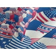 thumbnail image 4 of Ambesonne USA Quilted Bedspread Set 3 Pcs, Traditional Easter Eggs, King Size, Navy Blue White Red, 4 of 5