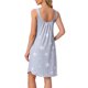 thumbnail image 3 of INSPIRE CHIC Vestido de dormir floral sin mangas con bolsillos, tirantes anchos, escote suave, ropa de verano, color gris con estrellas, 3 of 6