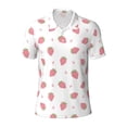 thumbnail image 2 of Daiia Hand Drawn Strawberry Pattern Men’s Polo Shirts,Solid Deck Shirt,Classic Fit, Breathable Cotton Polo for Casual and Sport Wear-4X-Large, 2 of 7
