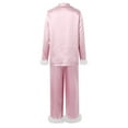 thumbnail image 5 of ZSQDM Womens Pajamas Set Womens Daily Family Clothes Long Sleeve Tops Pants Shirt Trousers Set Pink L, 5 of 5