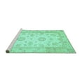 thumbnail image 2 of Ahgly Company Machine Washable Indoor Rectangle Oriental Turquoise Blue Traditional Area Rugs, 5' x 8', 2 of 4