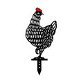 thumbnail image 4 of 5PCS Rooster Garden Stakes - 13 Inch Chicken Silhouette Yard Art, Hollow Out Animal Decor for Outdoor Lawn, Backyard, Pathway - Durable Acrylic Rooster Statues, 4 of 7