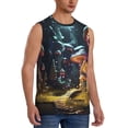 thumbnail image 2 of Balery Purple Glowing Mushroom Camisetas sin mangas para hombre, absorbe la humedad y protege contra el mal olor.-XX-Large, 2 of 7