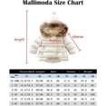 thumbnail image 4 of Baby Boys Girls Down Jacket Toddler Winter Warm Puffer Down Coat Cotton Hooded Fur Snowsuit, 4 of 5