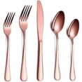 thumbnail image 1 of Flatware Set  Stainless Steel Flatware Service Tableware Cutlery Include Knife/Fork/Spoon  Mirror Polished  Dishwasher Safe, 1 of 6
