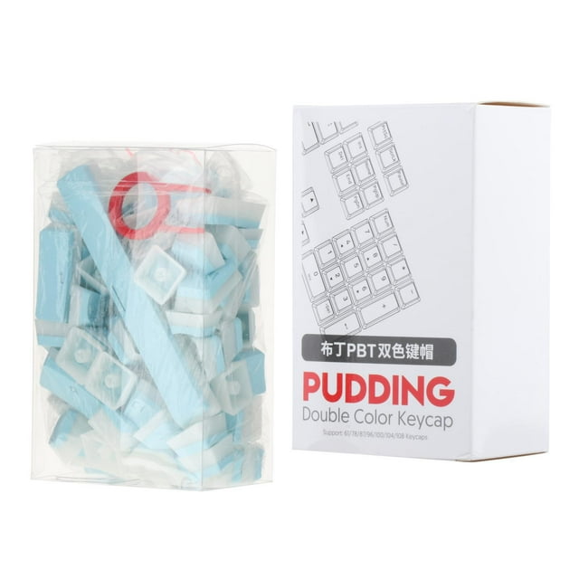 Pudding Keycaps 121Keys para 61/68/71/84/87/104 s mecánicos RGB Azul perfke Tecla de pudín