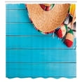thumbnail image 3 of Ambesonne Mexican Shower Curtain, Latin Sombrero, 69"Wx84"L, Blue Cream, 3 of 3