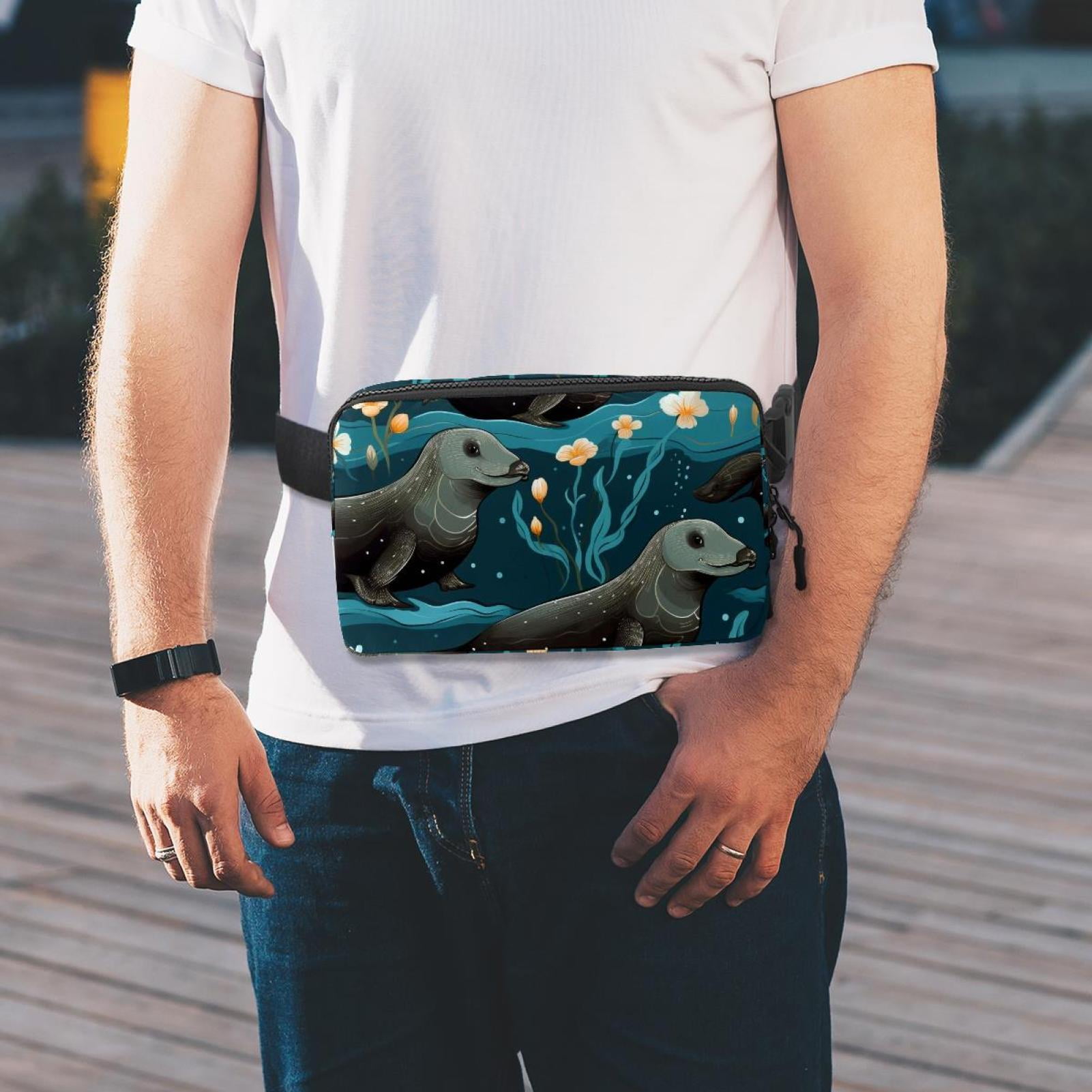 Platypus Versatile Lightweight Adjustable Crossbody Bag with Extension Strap - Unisex Waist Bag Fanny Pack