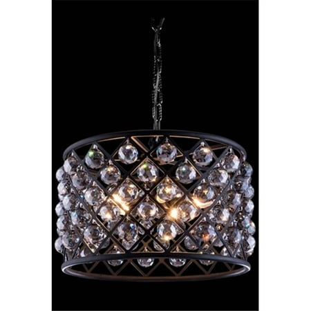 

Elegant Lighting 1206D20MB-SS-RC 20 Dia. x 13 H in. Madison Pendent Lamp - Mocha Brown- Royal Cut Silver Shade Crystals