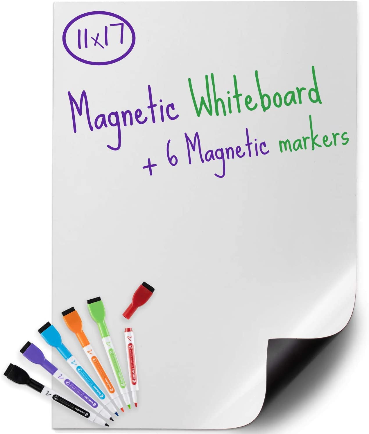 Magnetic Dry Erase Whiteboard Sheet for Kitchen Refrigerator,Stain Resistant Technology Fridge Whiteboard with Magnetic,Refrigerator Whiteboard Organizer and Planner,16 1/2 x 11 3/4 inch