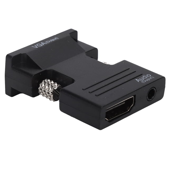 to VGA Converter HD Audio Adapter, Lossless Transmission, Quick Installation, Practical Design, ABS & Aluminum Alloy Materials, Supports 1080p Video Output Format, 3.5mm Audio