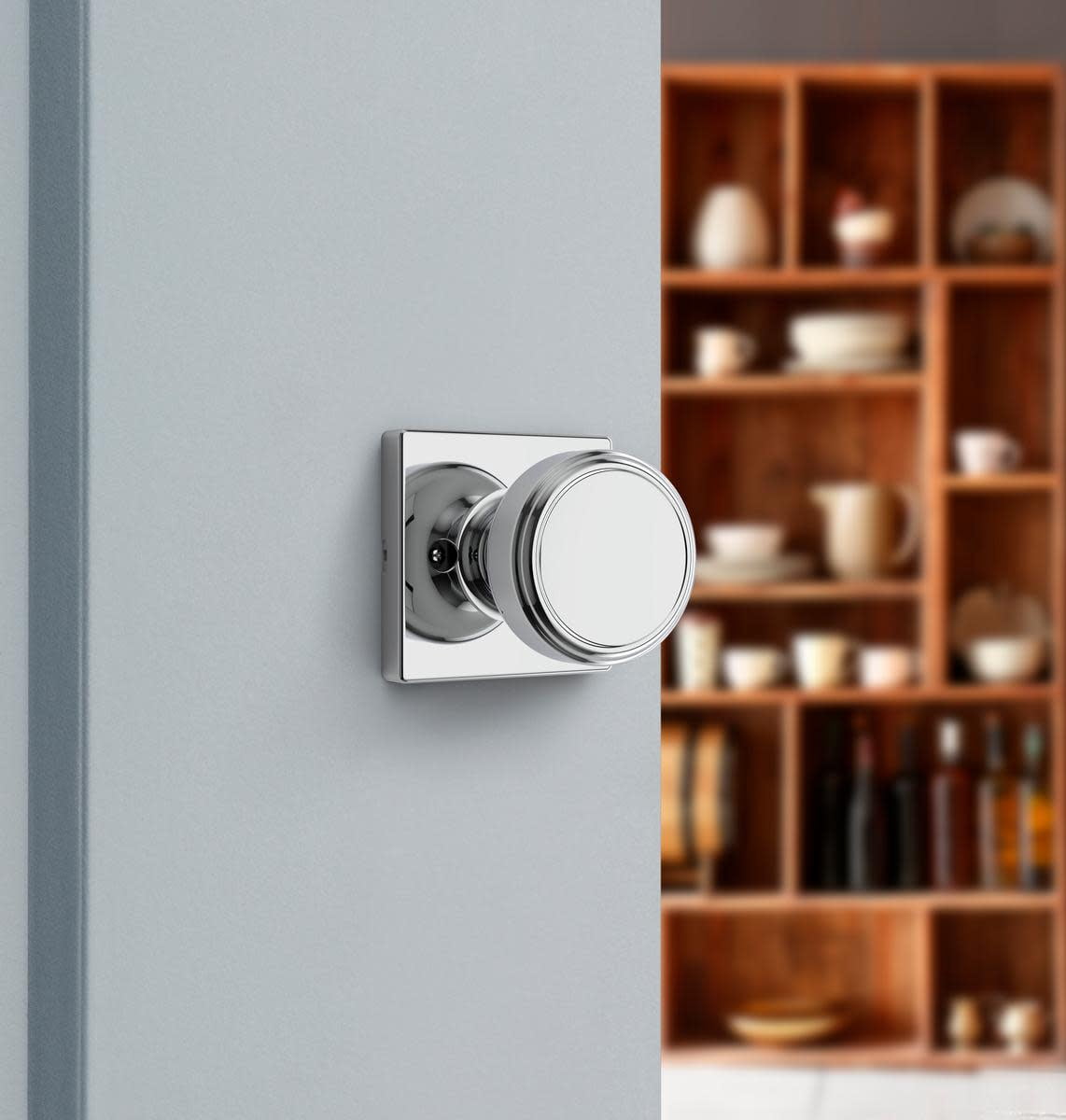 Kwikset 488MNKSQT-514 Maven Non-Turning One-Sided Dummy Door Knob - Black