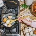 thumbnail image 5 of Beautiful by Drew Barrymore 12pc Ceramic Non-Stick Cookware Set, 5 of 5