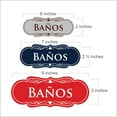 thumbnail image 2 of Signs ByLITA Designer Spanish Baños Sign (White/Red) - Medium, 2 of 5