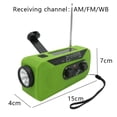 thumbnail image 2 of Radio meteorológica Vhermosa manivela de emergencia con linterna LED solar 2000mAh, 2 of 5