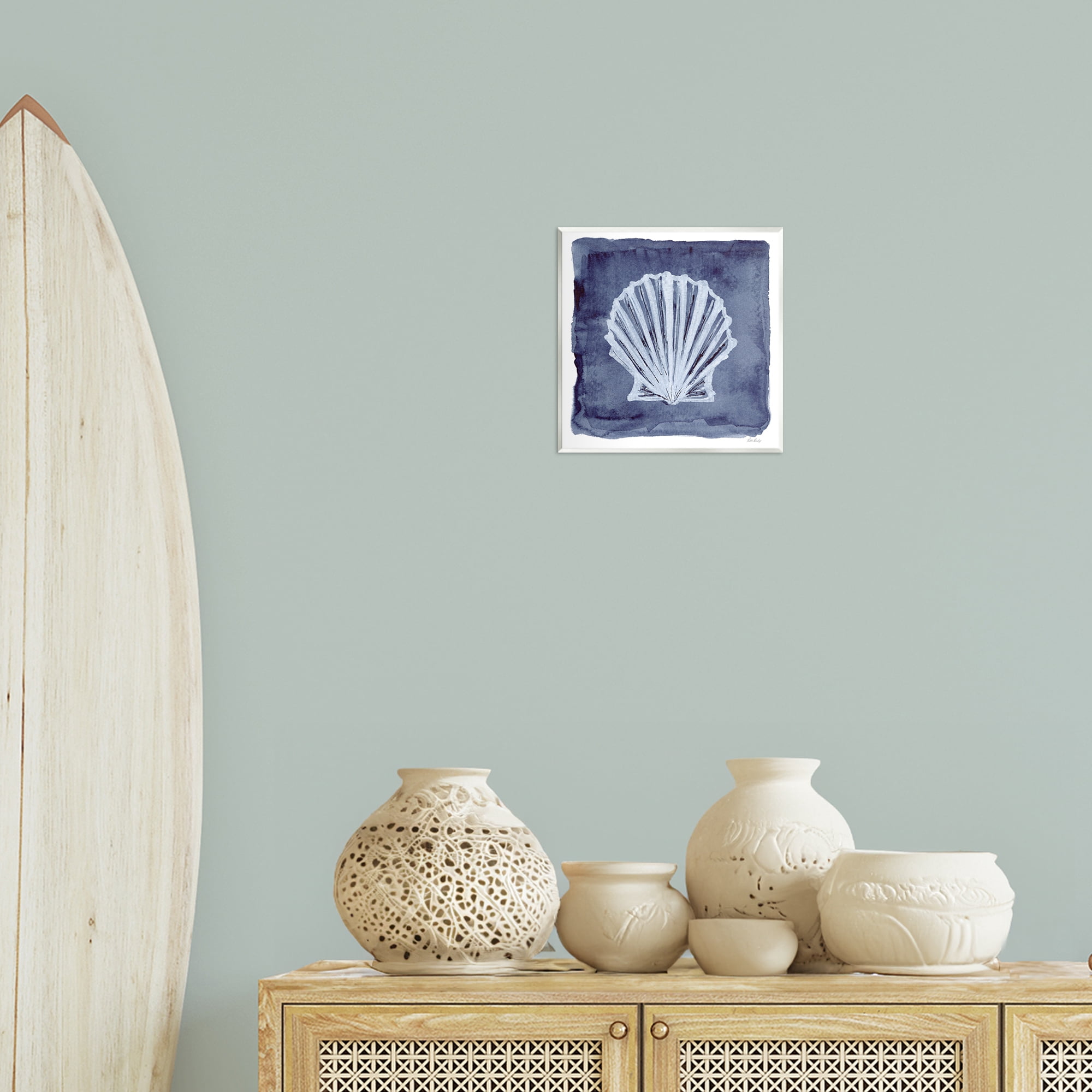 Stupell Industries Clam Shell Impression Animals Painting Unframed Art Print Wall Art, 12 x 12