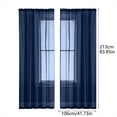 thumbnail image 2 of Elegant Solid Color Semi Sheer Window Curtains for Living Room Bedroom Light Filtering Privacy Drapes Rod Pocket Design Polyester Fabric, 2 of 7