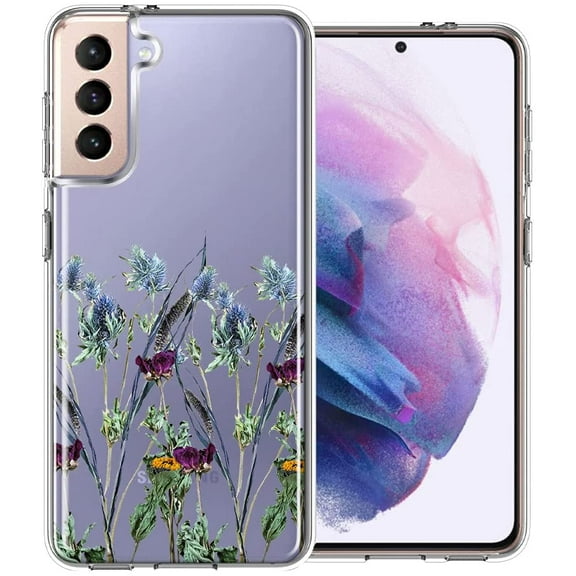 MUNDAZE For Samsung Galaxy S21 Country Dried Flowers Design Double Layer Phone Case Cover
