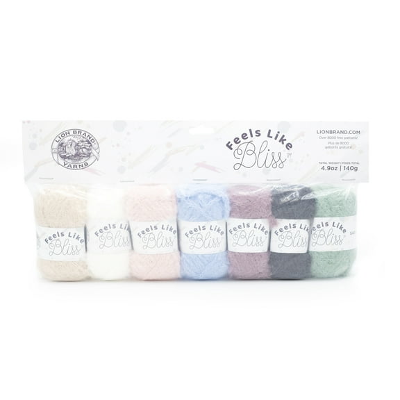 Lion Brand Yarn Feels Like Bliss 7-Mini Ball Assorted Sample Pack