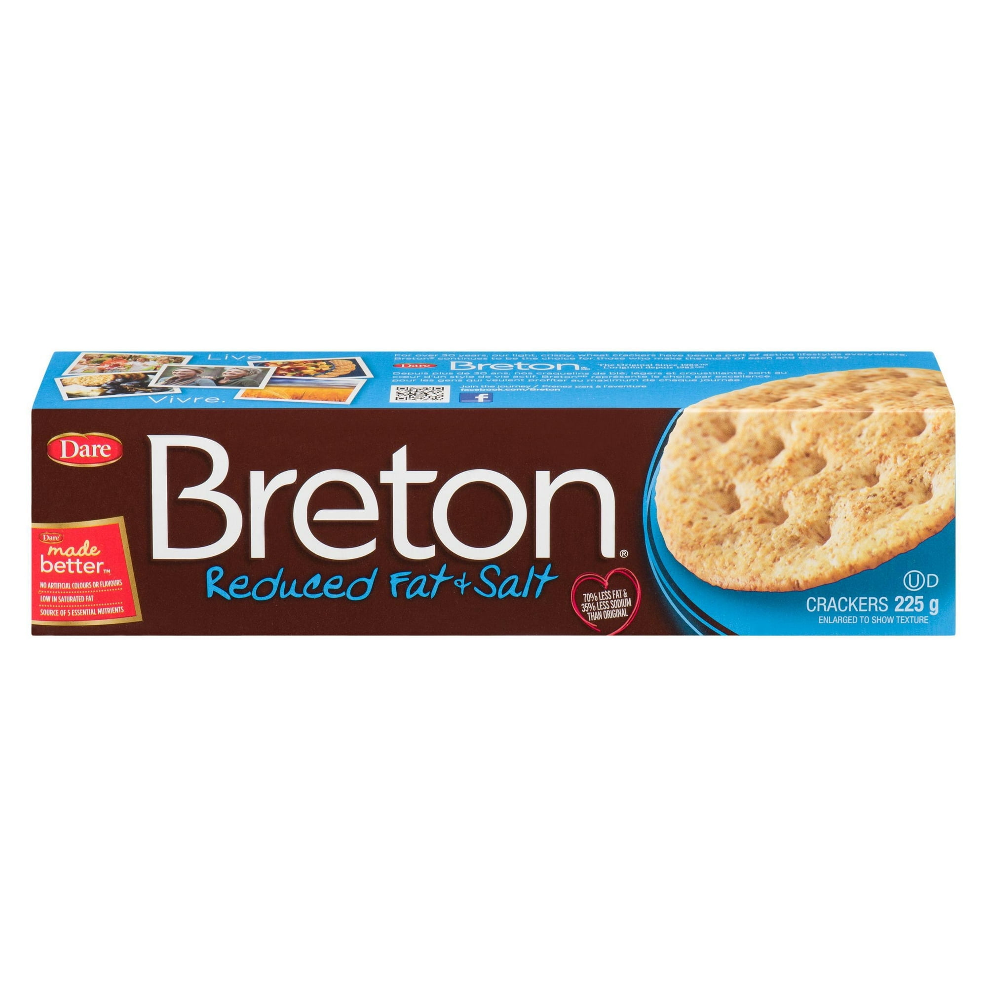Breton Reduced Fat & Salt Crackers, Dare