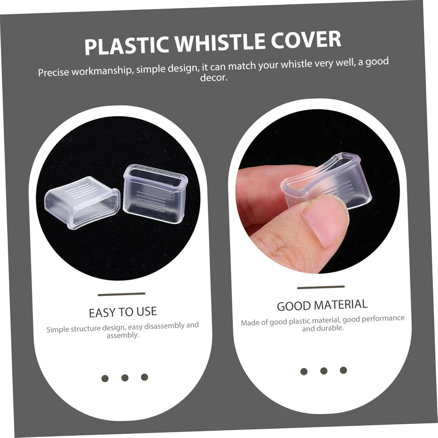 20 PcsWhistle Mouth Covers Storage Box Cushioned Grip Protectors for Referees Athletes and Outdoor Sports Loud Sound Output for Communication