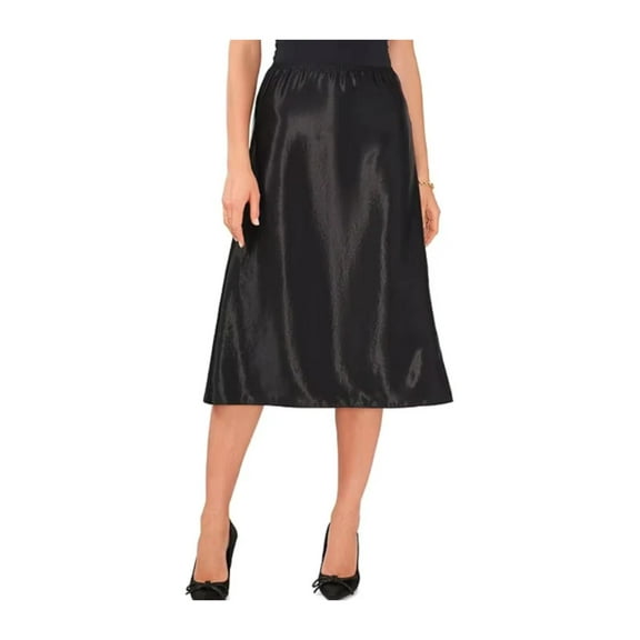 VINCE CAMUTO Womens Gray Textured Unlined Pull On Elastic Waist Midi A-Line Skirt XS