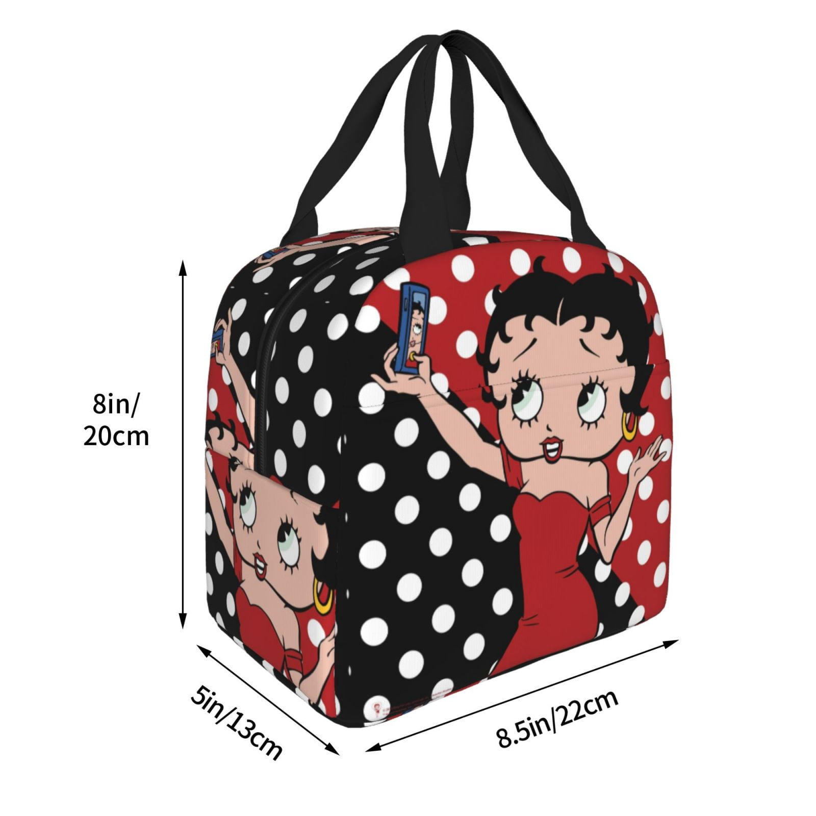 Betty Boop Insulated Lunch Bags Reusable Lunch Box, Cooler Lunch Bag Waterproof Lunch Tote For Picnic Office Work Travel Camping Gifts