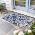 thumbnail image 2 of Navy Blue Boho Doormat Outdoor Entrance 24"x36", Ehtnic Abstract Art Modern Geometric Absorb Moisture Dirt Door Mats, Non-Slip Rubber Backing Floor Mats Indoor, Low-Profile Front Door Rugs, 2 of 9