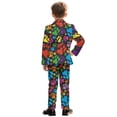 thumbnail image 3 of Xoenoiee Colorful Dog Paw Print Boys Suit for Wedding First Communion Ring Bearer Tuxedo Suits Kids Jacket and Pants Set for Big Boy Formal Wear, 13-14 Years, 3 of 7