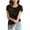 Black, variant on Eiyaclvo Women's Silk Tops Crewneck Satin T Shirts Short Sleeve Dressy Tops Summer Tops 2025 Trendy Casual T-Shirts Work Office Tee Tops