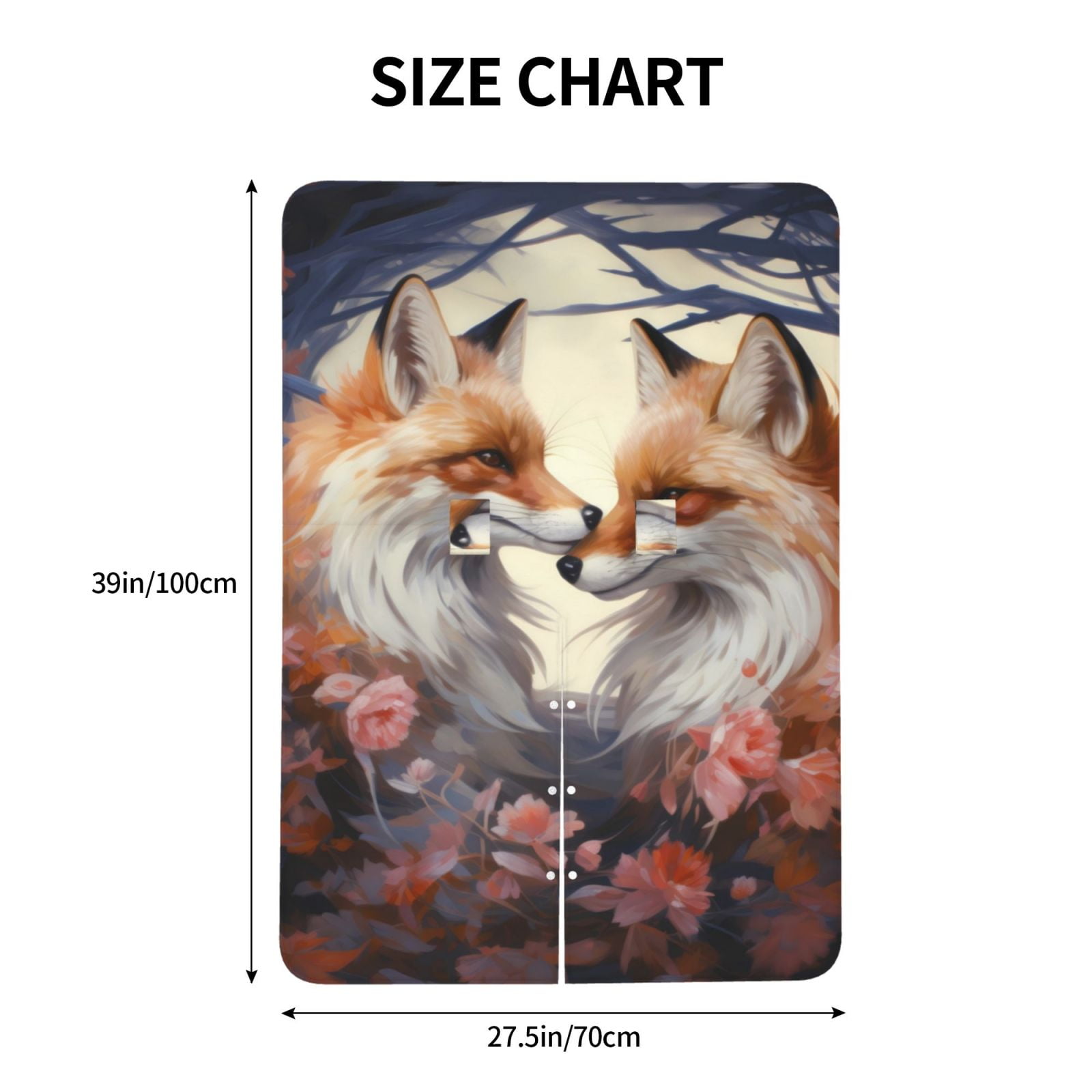 Naloa Romantic Flower Fox Baby Car Seat Cover, Breathable Baby Carrier Cover, Multiuse Baby Carrier Cover & Nursing Breastfeeding Cover