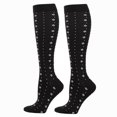 thumbnail image 1 of Men Women Socks Compression Socks Elastic Sports Beautiful Leg Nurse Stocking Jogging Climbing Cycling Flight Excercise 18 S M, 1 of 6