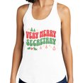 thumbnail image 2 of Very Merry Secretary Tank Top Fitted Racerback Women's 2X-Large Heather Grey, 2 of 5