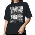thumbnail image 2 of NOLA New Orleans Cityscape Collage Women's Black T-shirt, 2 of 3
