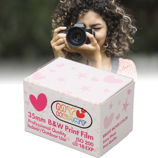 35mm Black And White Print Film, ISO 200 HD Camera Black And White Negative Film, Color Negative Film For Shots That Fast Shutter Speeds, Or Flash Phot