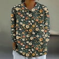 thumbnail image 2 of Mujeres 3/4 Manga de Verano Tops, Estilo Casual Impresión, Cuello Redondo Top / Camisa, Vestidos de Verano con Mangas, 2 of 5