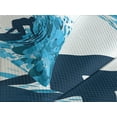 thumbnail image 4 of Ambesonne Ride the Wave Quilted Bedspread Set 3 Pcs, Huge Wave Athlete, King Size, Night Blue, 4 of 5