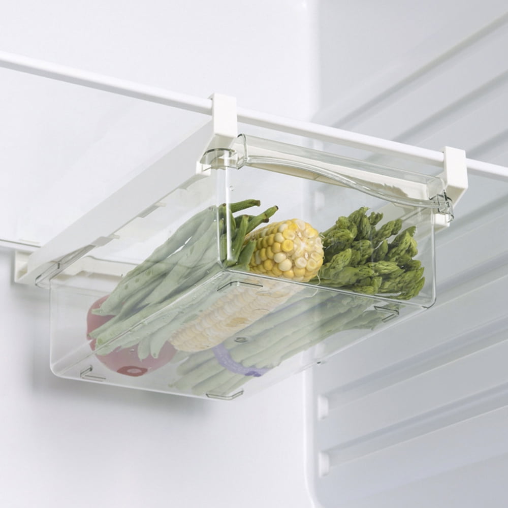 ODOMY Fridge Organiser Set Kitchen Fridge & Cupboard Storage Trays Clear Plastic Refrigerator
