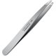 thumbnail image 1 of Pinzas para cejas profesionales hechas a mano, para depilar y quitar vello facial, 1 pieza, color plateado, 1 of 5