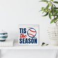 thumbnail image 4 of Zomyto 5x5 Inches Tis the Season Baseball Wood Box Sign Decor Baseball Lovers Wooden Box Signs with Sayings Desk Decoration, 4 of 7